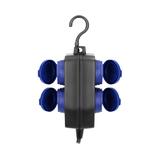 Przedłużacz warsztatowy bryzgoszczelny IP44, 4 gniazda (2+2) 2P+Z IP44, schuko, przewód gumowy, H05R