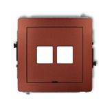 DECO Mechanizm gniazda multimedialnego podwójnego bez modułu, bez pola opisowego (standard Keystone)