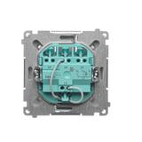 Simon Basic Łącznik potrójny z podświetleniem LED 10A szybkozłączka satynowy