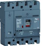MCCB Wyłącznik mocy h3+ P250 4P 160A 50kA TM HMT161DR HAGER