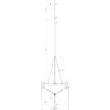 Iglica odgromowa fi 40/16/10 mm dł. 8000 mm Al ze statywem St/tZn, bez podstaw betonowych