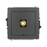 DECO Mechanizm gniazda pojedynczego RCA, bez pola opisowego (typu cinch - żółty, pozłacany) 28DGRCAB