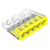 Szybkozłączka 5x 0,5‑2,5mm2 transparentna / żółta 2273‑205 /100szt./ WAGO