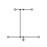 złączka dwupiętrowa PE 2,5 mm2 szara /50szt./ WAGO