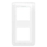 Mosaic Ramka Podwójna Pionowa - 2x2 Moduły Biała Antybakteryjna Do Uchwytu Nr Ref 0802 52/58 Legran 078723L LEGRAND