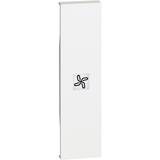 LIVING NOW - KLAWISZ Z OKIENKIEM PODŚWIETLENIA  WENTYLACJA  - 1 MODUŁ - BIEL, Bticino