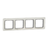 Sedna Design & Elements Ramka poczwórna szkło białe efekt szkła SDD360804 SCHNEIDER