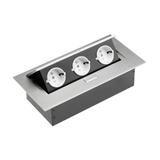 BIURKOWY ROZGAŁĘZIACZ 3X GNIAZDO SHUCKO, ALUMINIUM