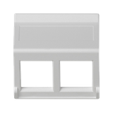 SIMON CONNECT TSC-KB080-9 Płytka K45 2x RJ bez osłon skośna; do adapterów MD; czysta biel