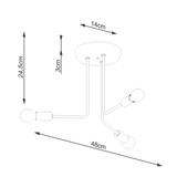 Żyrandol NORAH 3 czarny