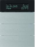 BERKER B.IQ Przycisk potrójny z regulatorem temperatury i wyświetlaczem aluminium 75663594 HAGER