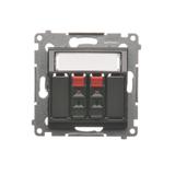 Simon 54 Gniazdo głośnikowe 2-krotne Przekrój przewodów dla wejścia i wyjścia 25 mm2 antracyt