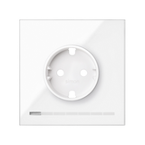 Simon 100 Panel 1-krotny: iO gniazdo z/u schuko biały