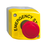 Harmony XALK Stacja sterująca z czerwonym przyciskiem grzybkowym O40 żółta 1NO+2NC obrót XALK178GTH2