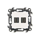 Simon 24 Gniazdo HDMI 2.1 podwójne biały NGHDMI221.01/11