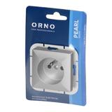 Gniazdo pojedyncze podtynkowe 2P+Z Pearl, 16A, 250V, PT-16P, srebrny