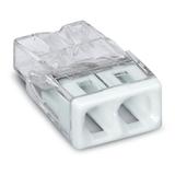 złączka do puszek instalacyjnych 2 x 2,5 mm2 przeźroczysta/biała
