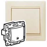 VALENA PRZYCISK JEDNOBIEGUNOWY IP44 Z SYMBOLEM DZWONKA KREM 10A-250V~, Legrand