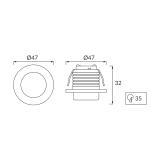 Sufitowa oprawa punktowa COB LED BELLA 3W CHROME 4000K