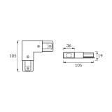Łącznik do szynoprzewodów CONNECTOR PS230V L BLACK
