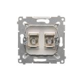 Simon 54 Gniazdo antenowe typu podwójne Do instalacji indywidualnych złoty mat