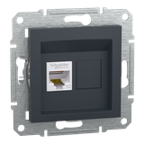 Asfora, gniazdo komputerowe RJ45 kat.5e, UTP, bez ramki, antracyt