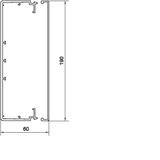 tehalit.LF Kanał elektroinstalacyjny PVC 60x190mm jasnoszary LF6019007035 HAGER