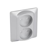 SISTENA LIFE PLAKIETKA METALIC DO GNIAZDA PODWÓJNEGO 2X2P, Legrand