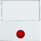 BERKER B.Kwadrat Klawisz z 5 dołączonymi soczewkami i pole opisowe do łączników 1-klawiszowych biały