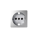 Simon 82 Pokrywa gniazda pojedynczego Schuko z przesłonami aluminium 82041-93 KONTAKT