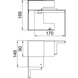 GS-DI90170RW, NAROŻE WEWN. 90X170 CZ.B.