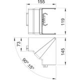 GK-IH70110RW, Naroże wewnętrzne ruchome