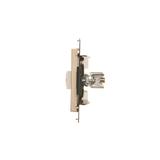 Simon 55 Gniazdo ekwipotencjalne podwójne Szampański mat TGEK2.01/144 KONTAKT