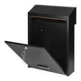 Skrzynka na listy przelotowa FIJI, z zamkiem bębenkowym, kolor czarny