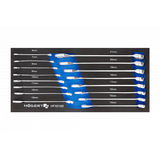 Zestaw kluczy płasko-oczkowych 16 szt., wkład EVA