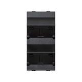 Simon Connect Płytka CIMA 4x RJ z osłonami skośna do adapterów MD szary grafit S80C/14 KONTAKT