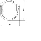 tehalit.VK flex 40 Kanał grzebieniowy L=500mm samoprzylepny jasnoszary