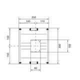 univers N 300x250mm podzespół dla wyłącznika mocy H3+ P160 UK21LH0 HAGER