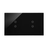 Simon 54 Touch Panel dotykowy S54 Touch 2 moduły 2 pola dotykowe pionowe + 2 pola dotykowe pionowe zastygła lawa DSTR233/73 KONTAKT