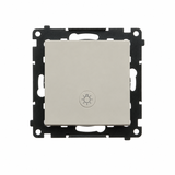 Simon 55 Przycisk zwierny /światło/ z podświetleniem LED szybkozłączka kaszmirowy TS1L.01/142