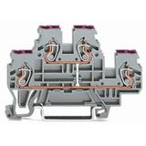 złączka dwupiętrowa N/N 4-przewodowa 2,5 mm2 niebieska