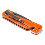 Nóż składany z blokadą, z ostrzem do pasów