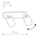 Nowodvorski kinkiet (reflektorki) Eye Spot II 2xGU10 czarno/mosiężny 8817