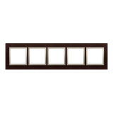 Simon 54 Nature Ramka 5-krotna Nature-Drewno ZŁOTE WENGE IP20/IP44* (*IP44-należy zastosować zestaw uszczelek DUN5) DRN5/85 KONTAKT