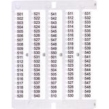 Oznacznik 501 do 550 (100 szt.) ES-NU0851501 003903087 ETI