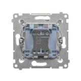 Simon 54 Przycisk pojedynczy zwierny z podświetleniem LED bez piktogramu 16A z. śrub. brąz mat