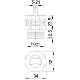 107/Z, TULEJA GWINT.DOCISK.PG21 POL.SZ