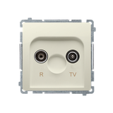 SIMON BASIC WMUA-01100z-9011 Gniazdo antenowe R-TV zakończeniowe do gniazd przelotowych (moduł), 1x