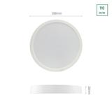 ALGINE NATYNK DOWNLIGHT 24W NW 230V 120st IP20     IK06 288x38mm BIAŁY okrągła