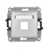 MINI Gniazdo antenowe multimedialne pojedyncze bez modułu (standard Keystone) srebrny metalik 7MGM-1P KARLIK